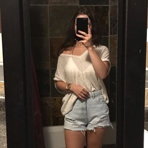 Sheer/mesh white shirt